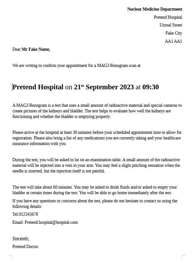 Portfolio Appointment letter