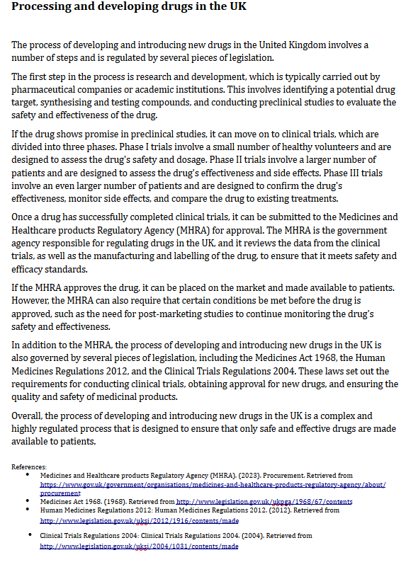 the process of developing drugs uk
